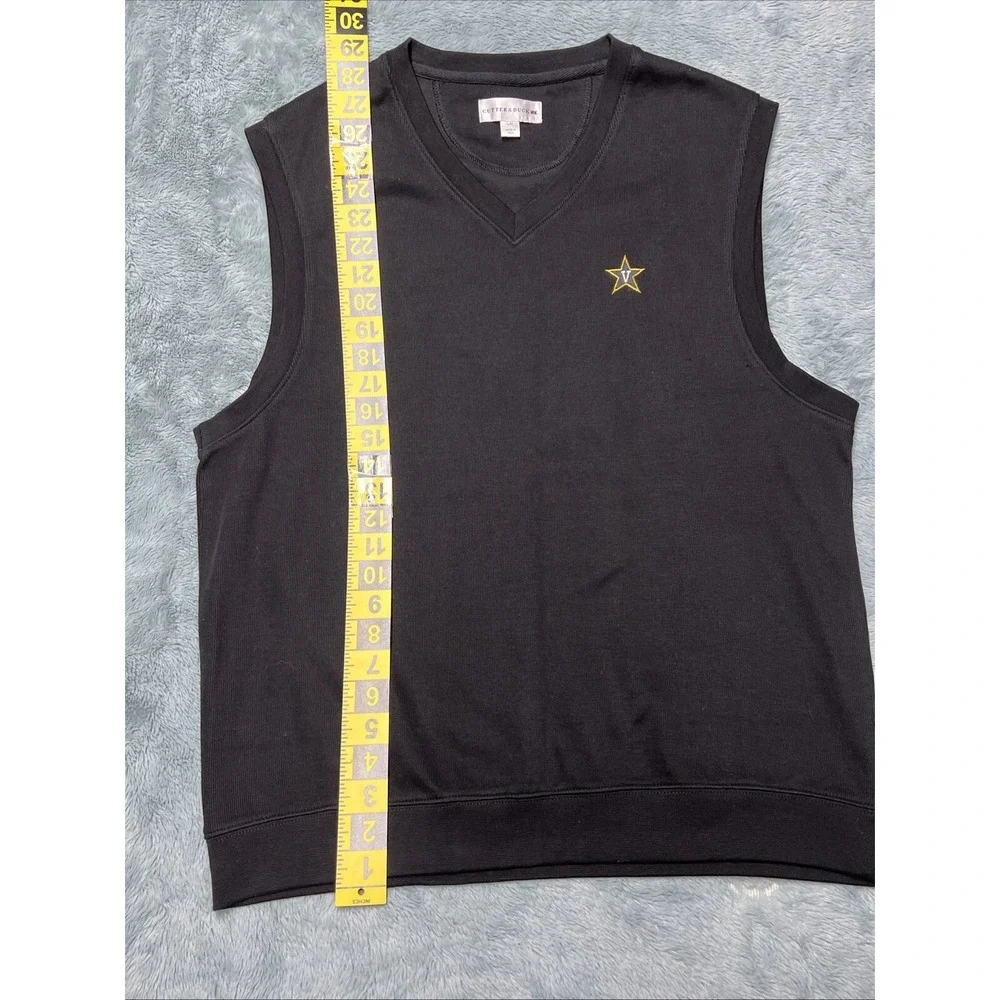 Cutter Buck Vest Men's L Vanderbilt University Golf Casual School Preppy Black - Picture 3 of 11